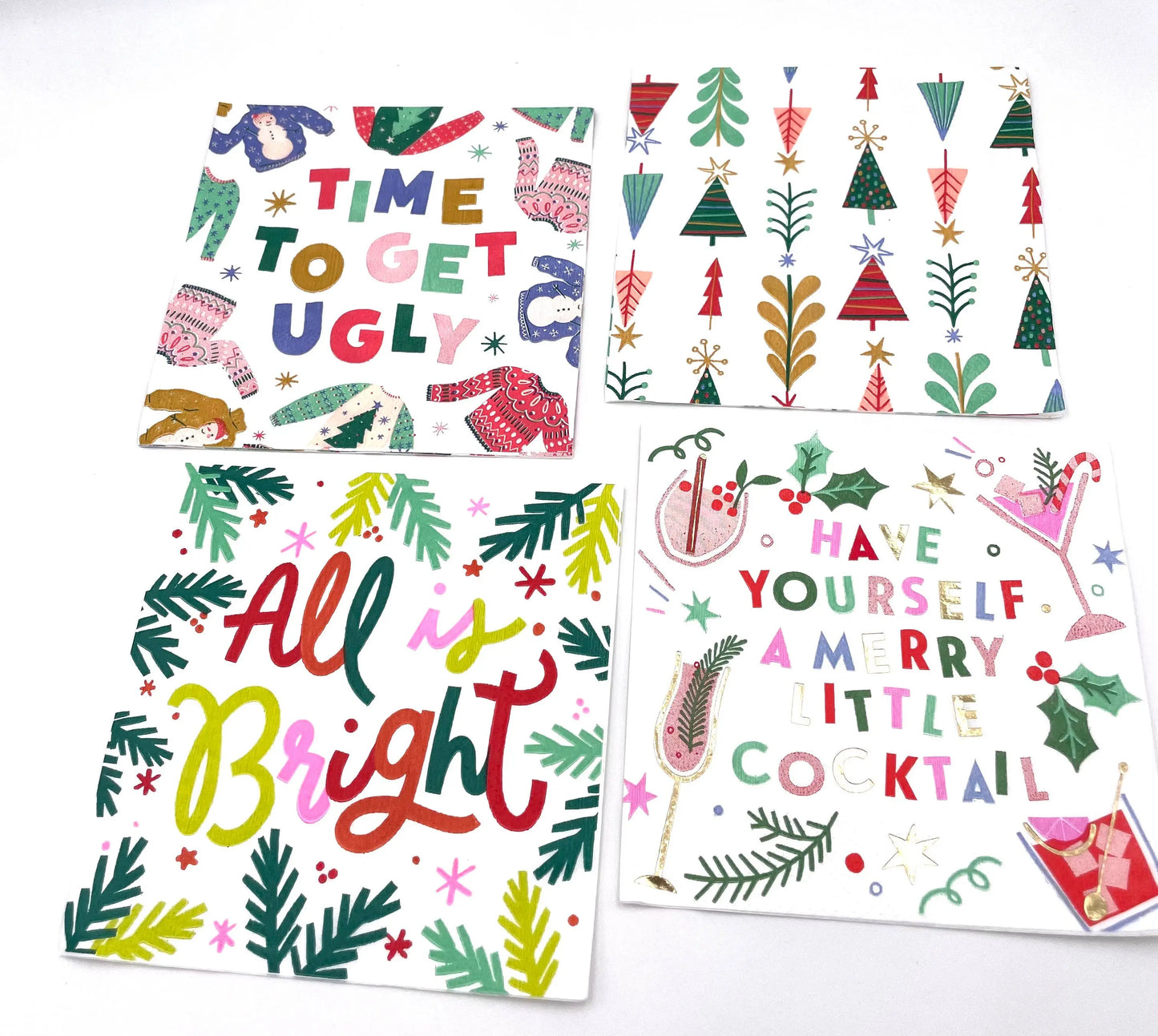 Christmas Napkins | Merry Little Cocktail - Foil - 20ct soiree-sisters