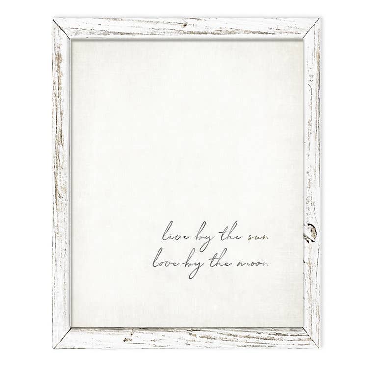 'Live by the Sun' Shelf Art