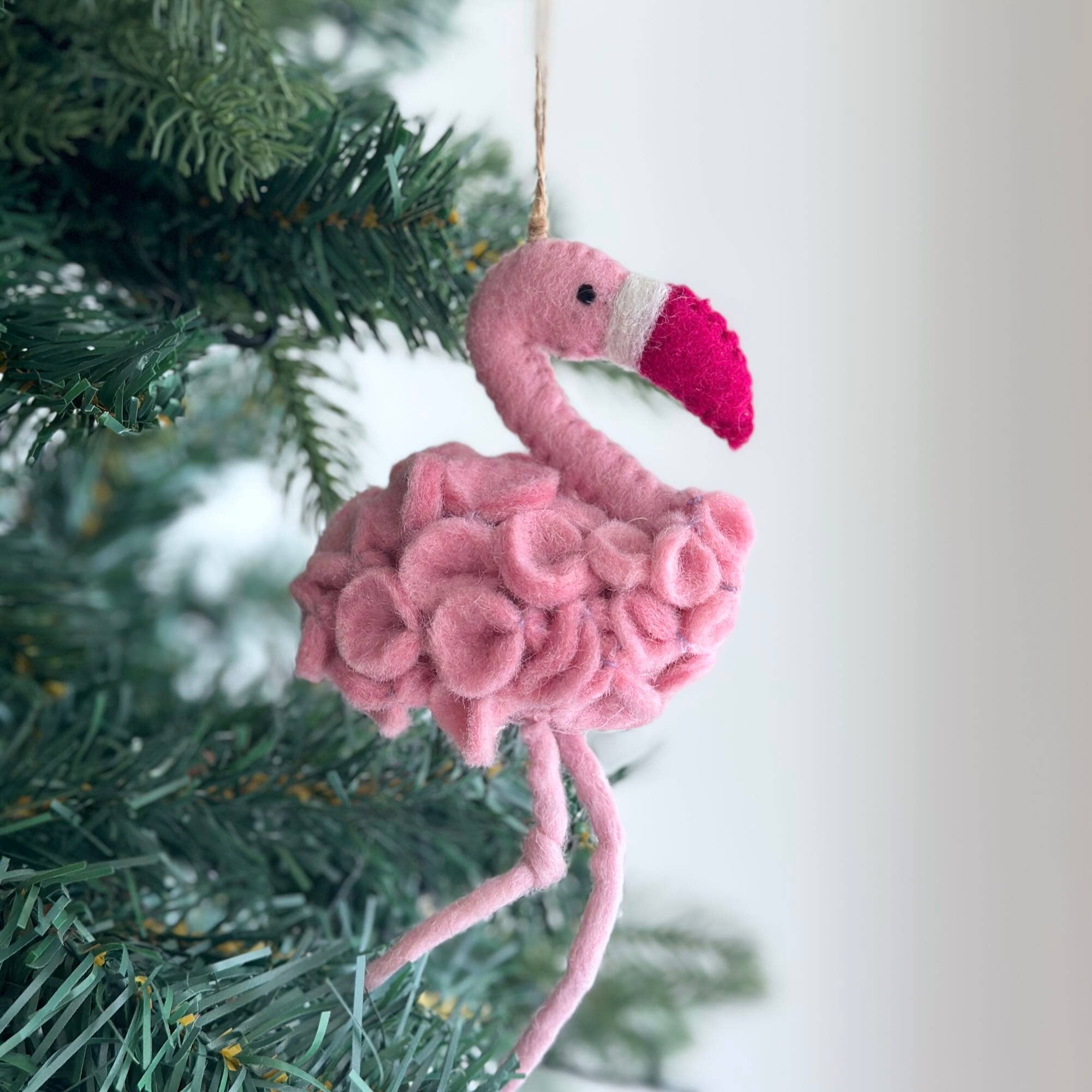Flower Flamingo Felt Ornament Ganapati