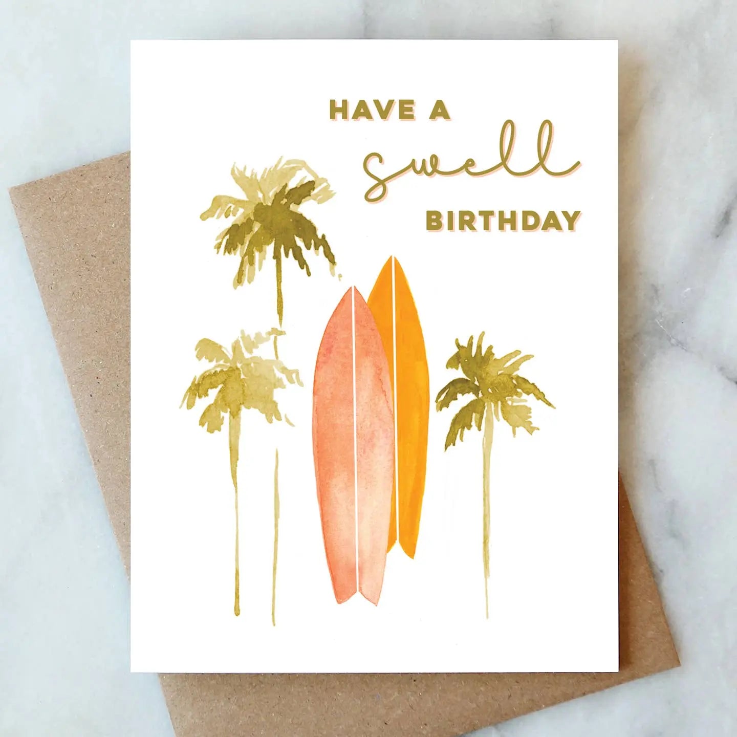 Surf Birthday Greeting Card Abigail Jayne Design