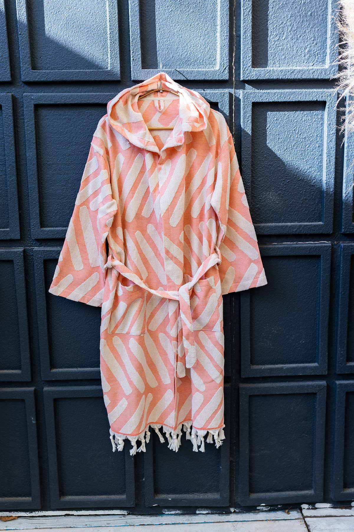 Terrybacked Bathrobe Turkish Cotton Light Weight Hood Quick