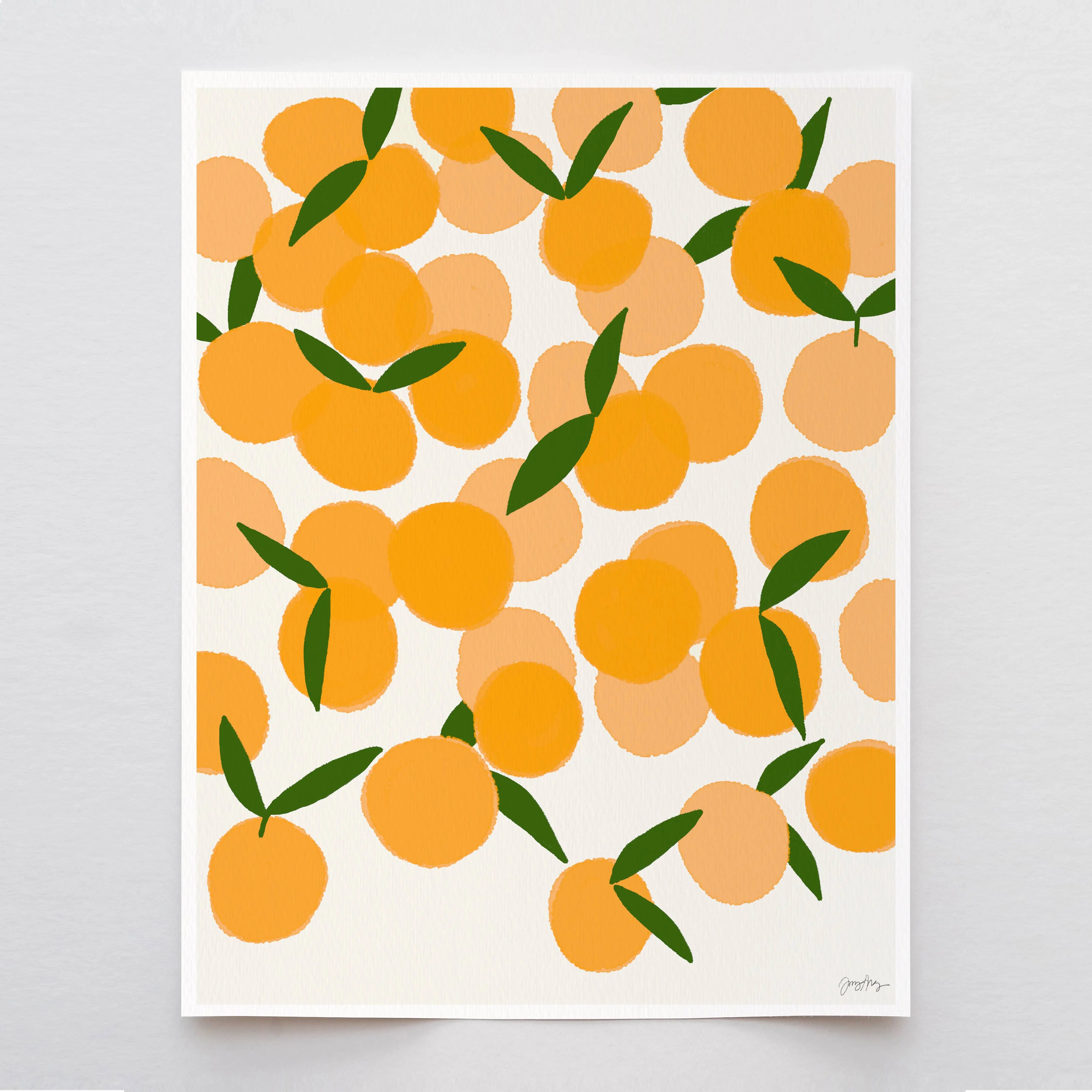 Clementines Fruit Print. Signed. Jorey Hurley