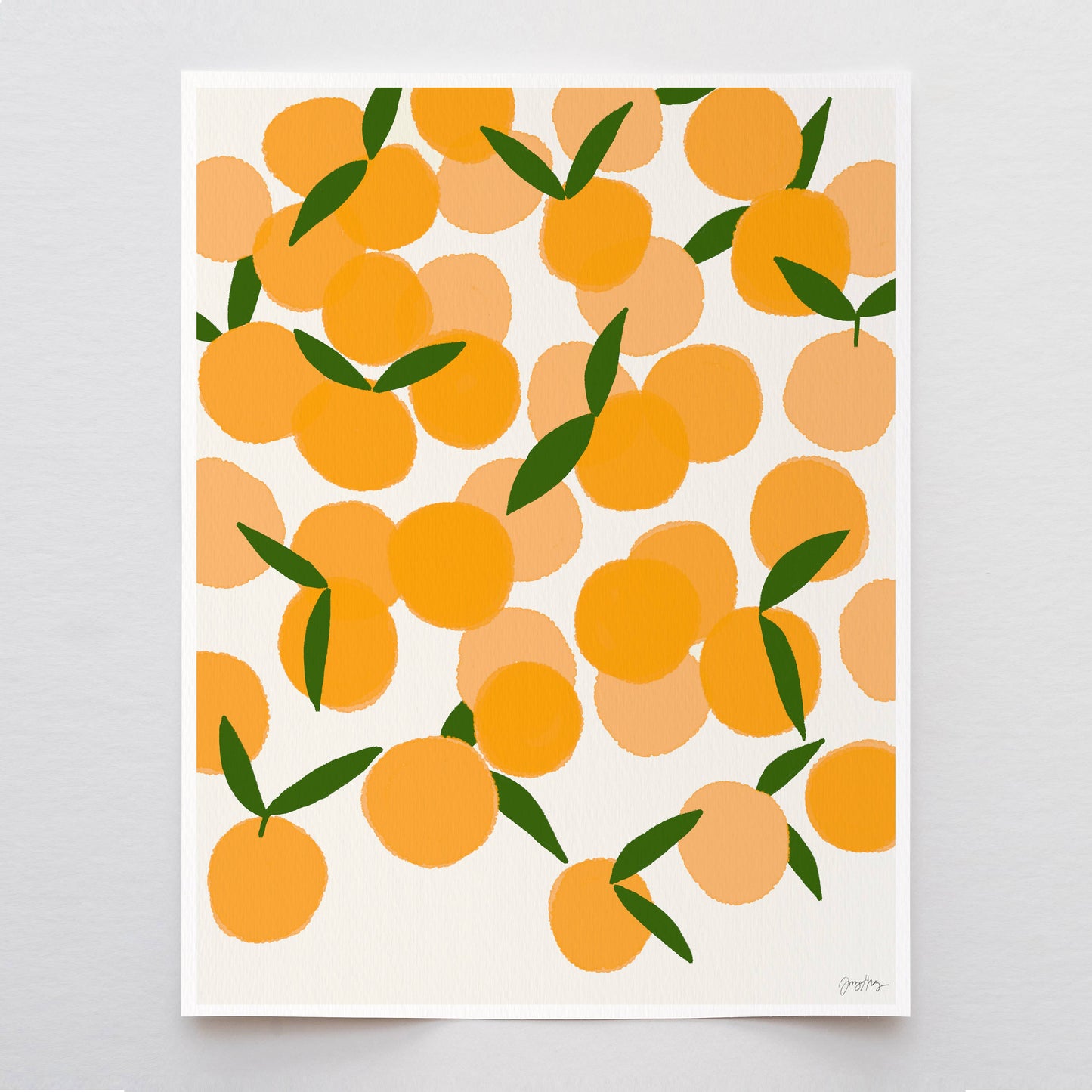 Clementines Fruit Print. Signed.