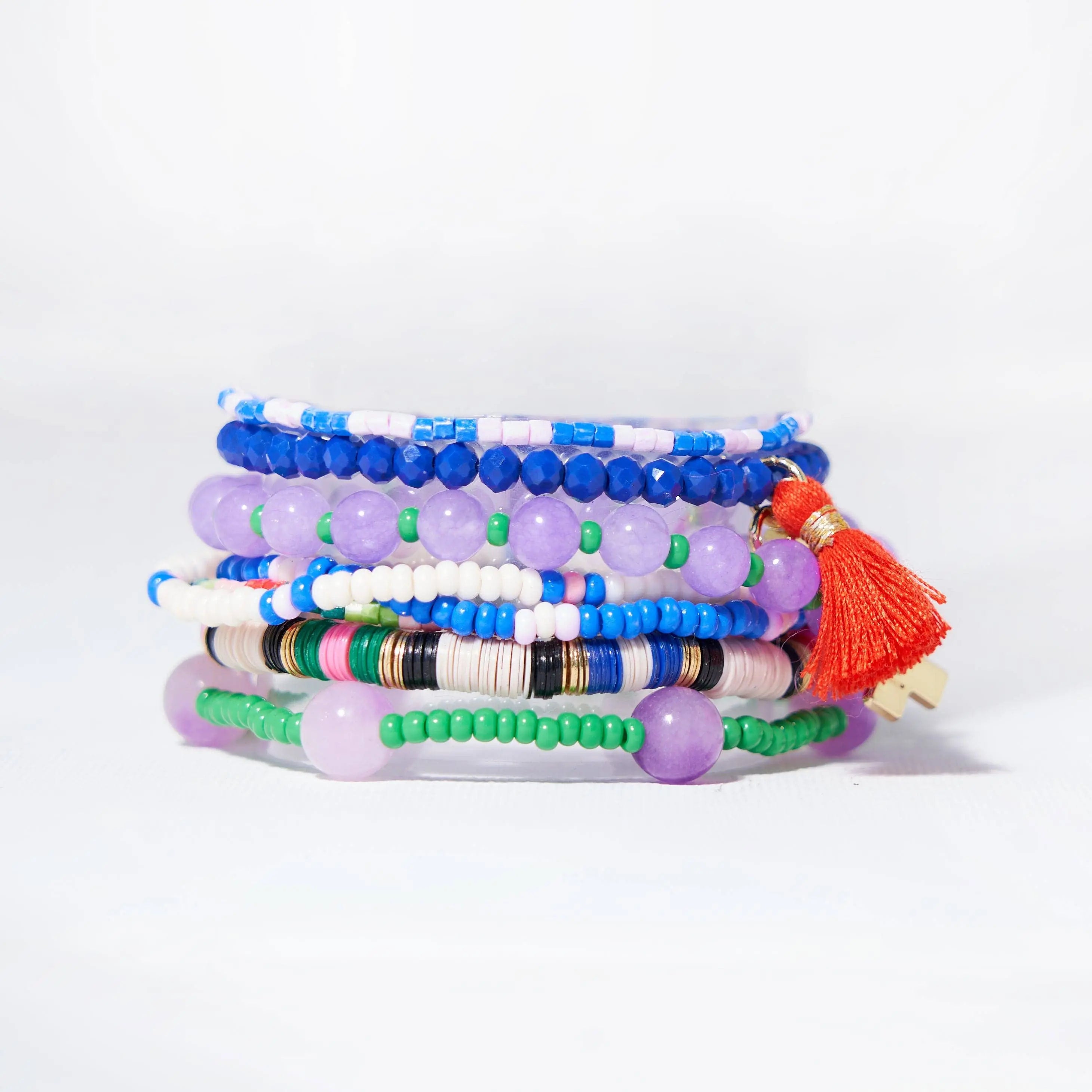 Mixed Bracelet Stack of 8 Rio INK + ALLOY