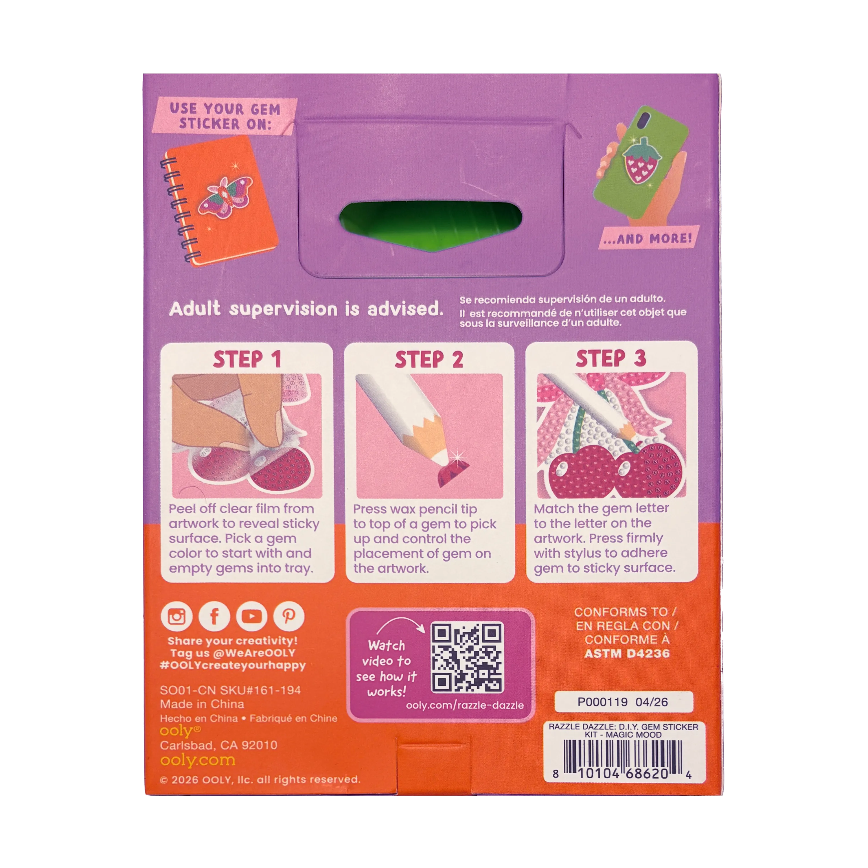 Mini Razzle Dazzle DIY Gem Sticker Kit - Magic Mood OOLY