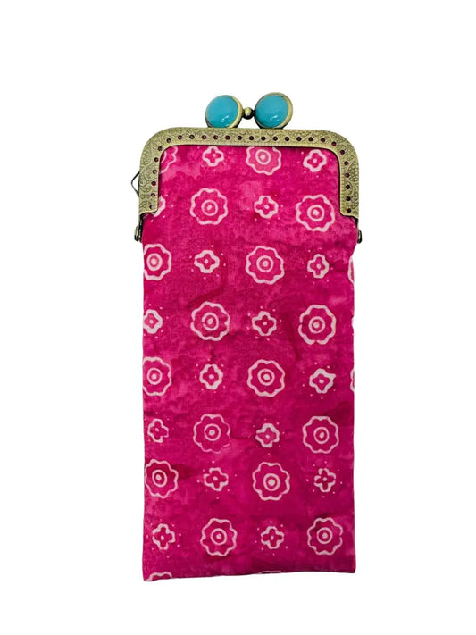 Kiki & Syds Eyeglass Case - Batiks Pink Bandana Kiki & Syds