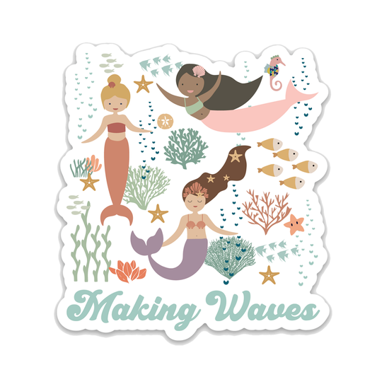 Making Waves Mermaids Ocean Sticker