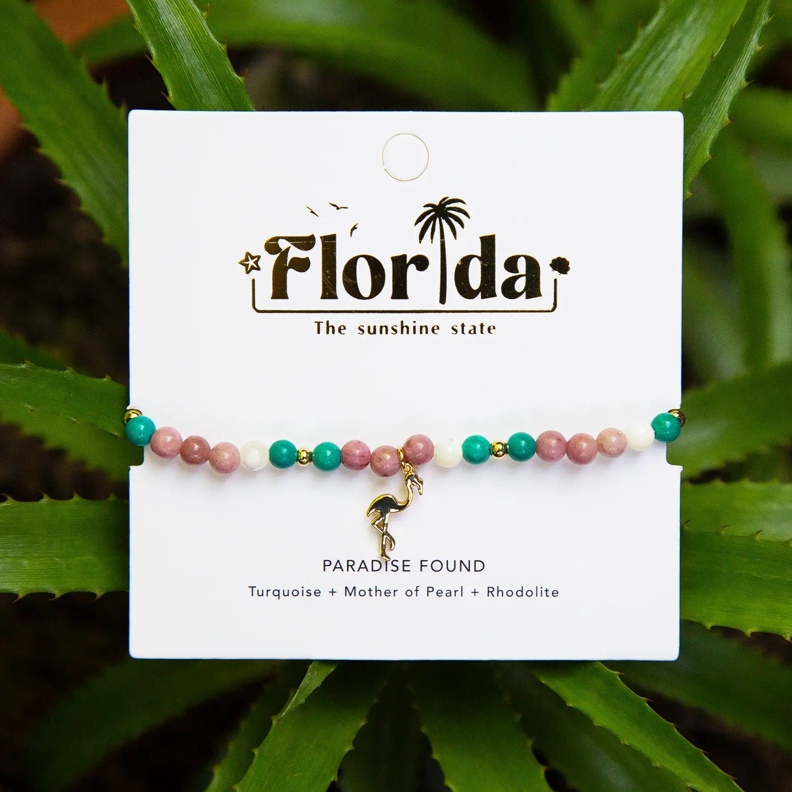 Paradise Found Florida Charm Bracelet Lotus and Luna