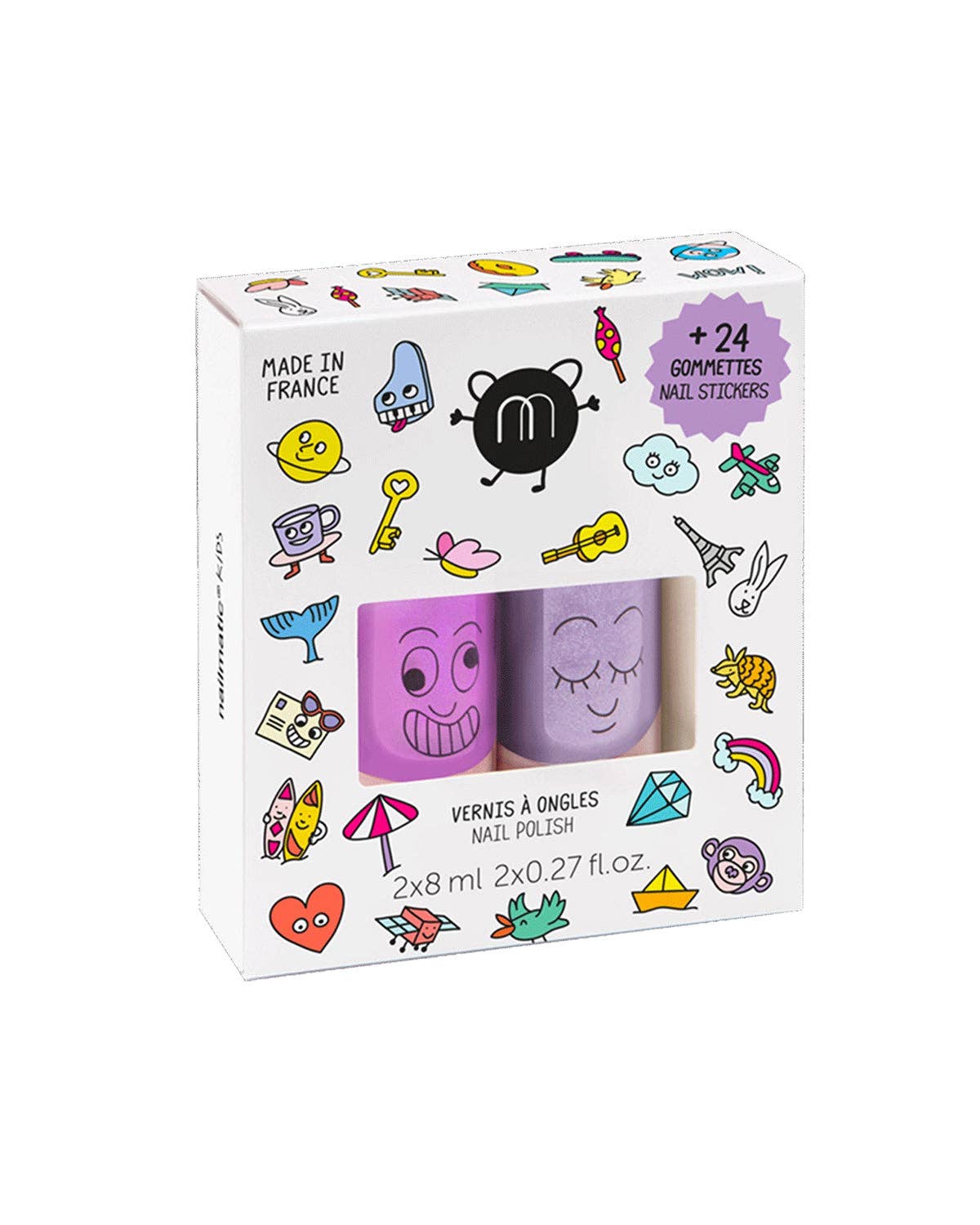 WOW Nail Polish and Nail Sticker Set for Kids