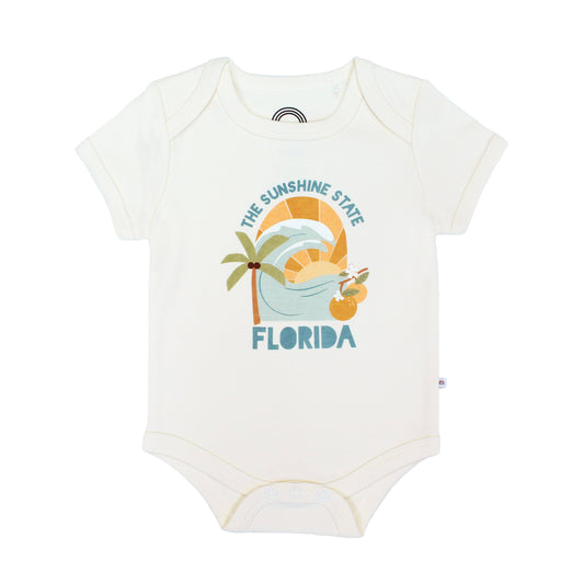 The Sunshine State Florida Souvenir Cotton Baby Onesie