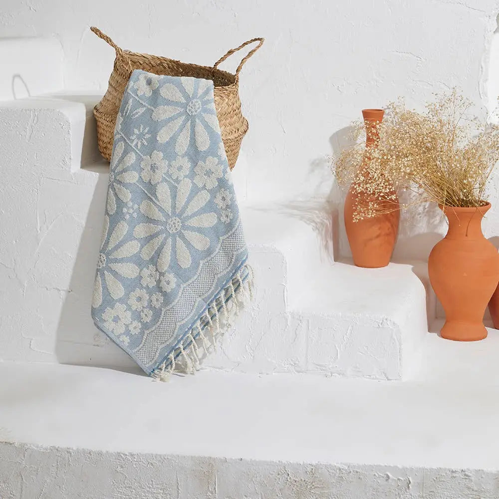 Daisy Turkish Terry Beach Bath Towels 100% Cotton 36x66 Spa Kikoya