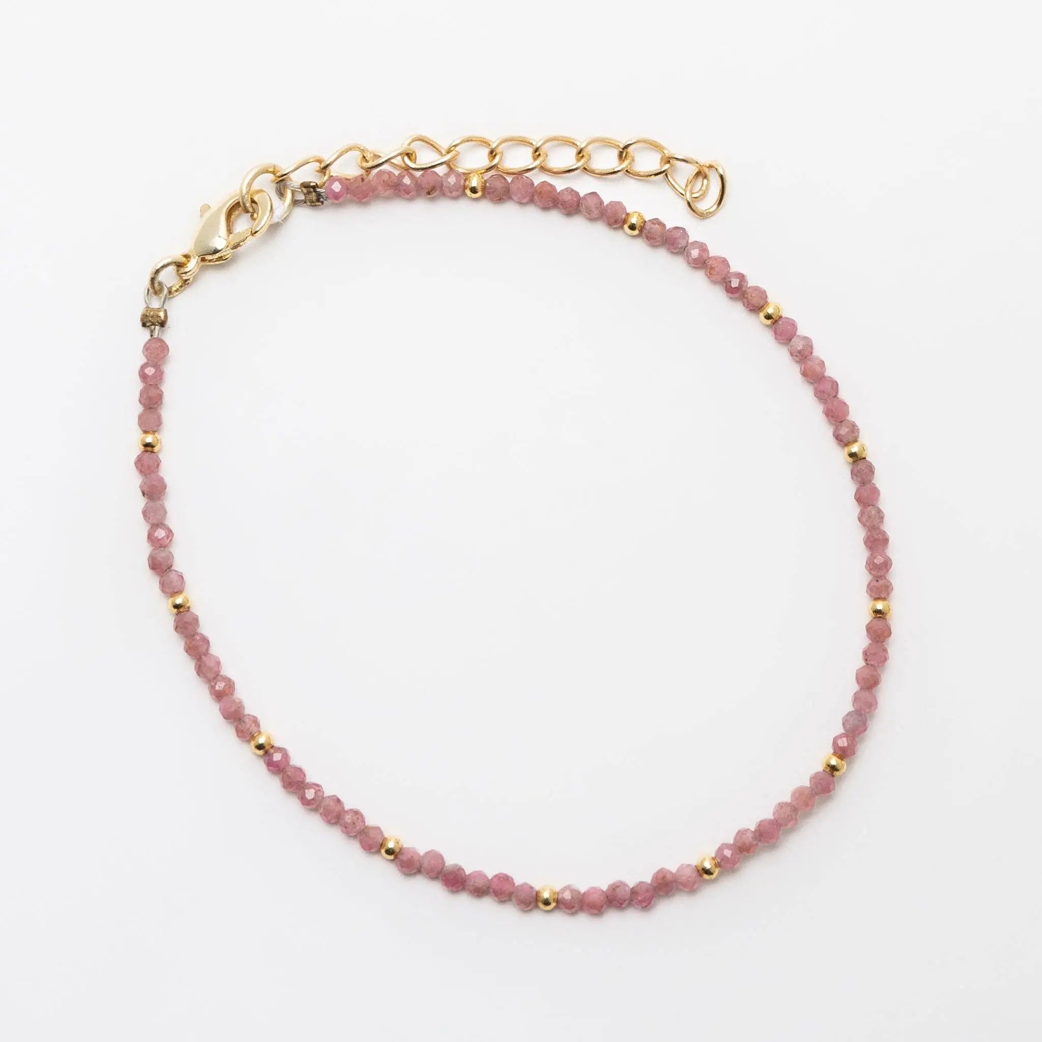 Pink Tourmaline Bracelet Bracelet Pink 18k Gold Genuine Elsie & Zoey