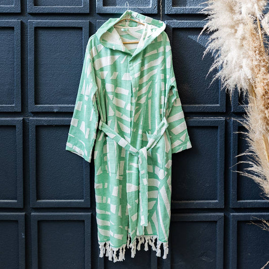 Raised Terry Bathrobe Turkish Cotton Light Weight Quick-dry