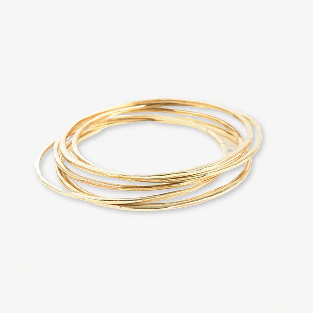 Katherine Rounded Bangles Brass