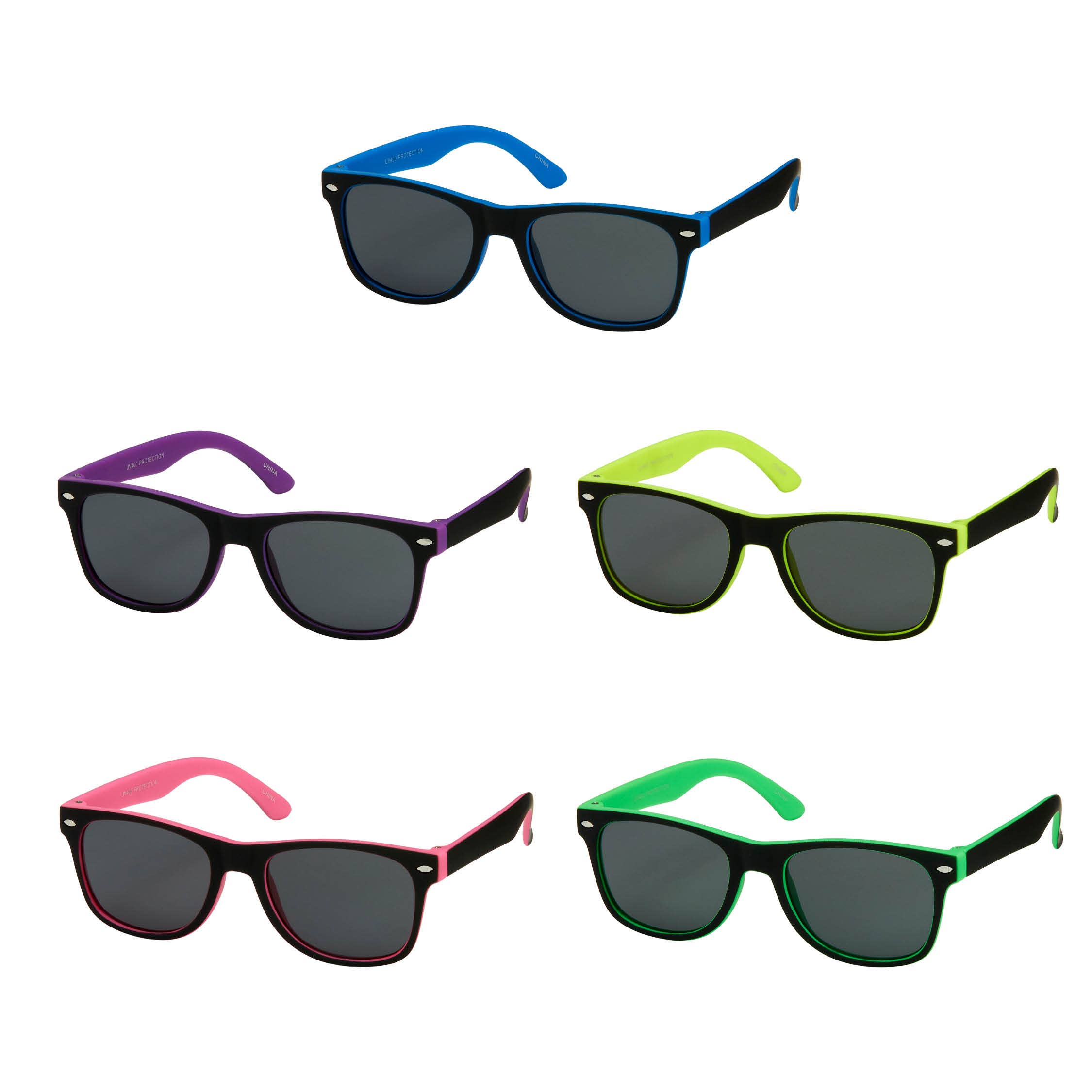 Kids 2 Tone Color Classic Sunglasses