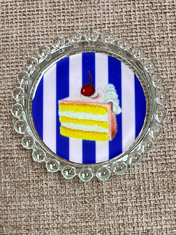 Striped Birthday Cake Trinket Dish Ware Your Snacks