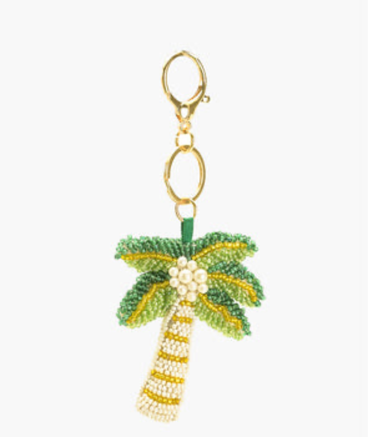 Palm Beaded Charm Keychain