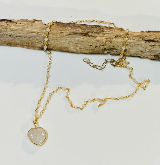 Relic Heart Necklace Moonstone Santore Jewelry