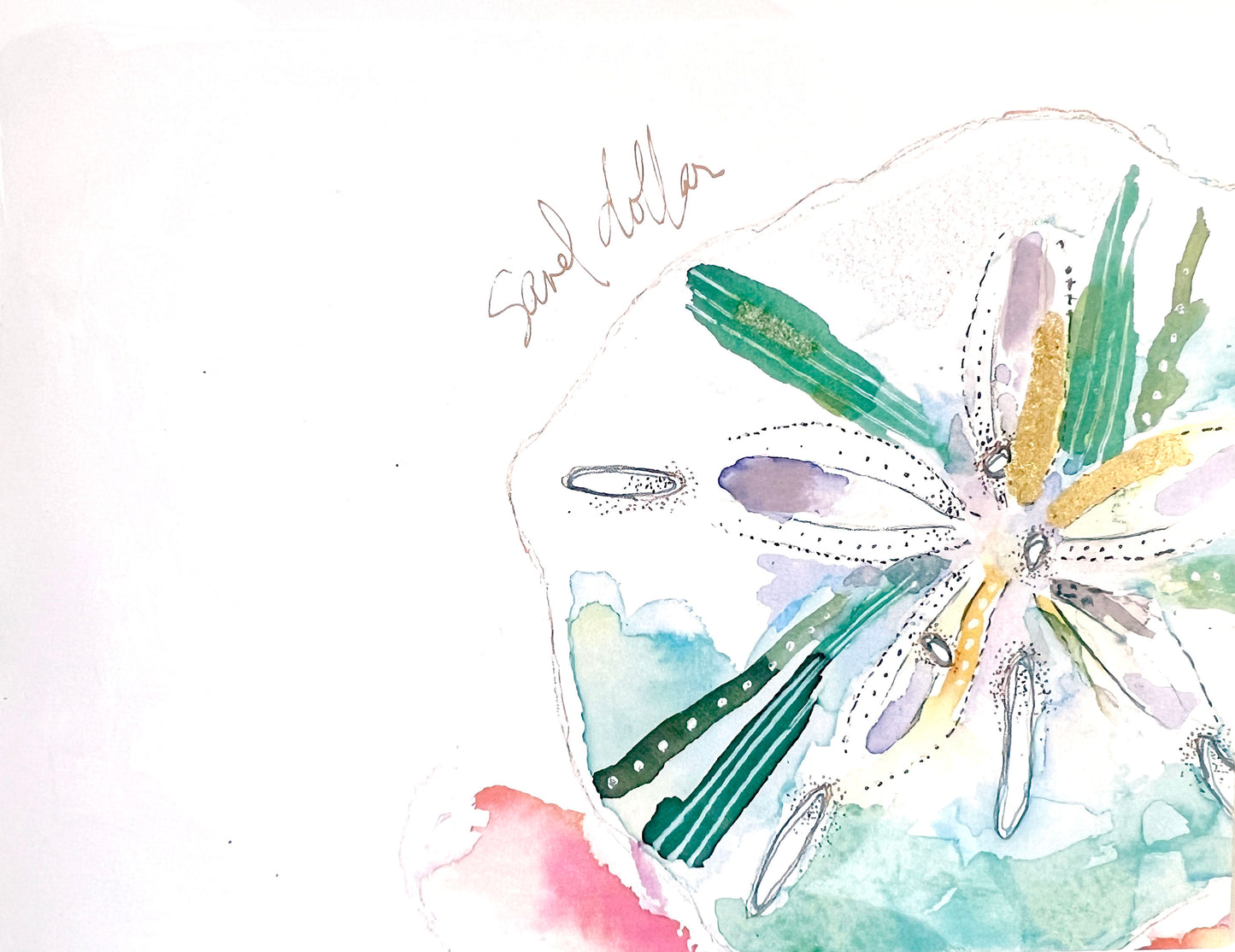 Sand Dollar Xtal Art Card Small