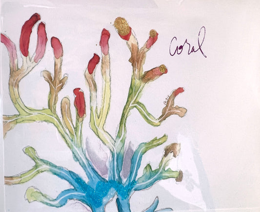 Coral Xtal Art Card Small