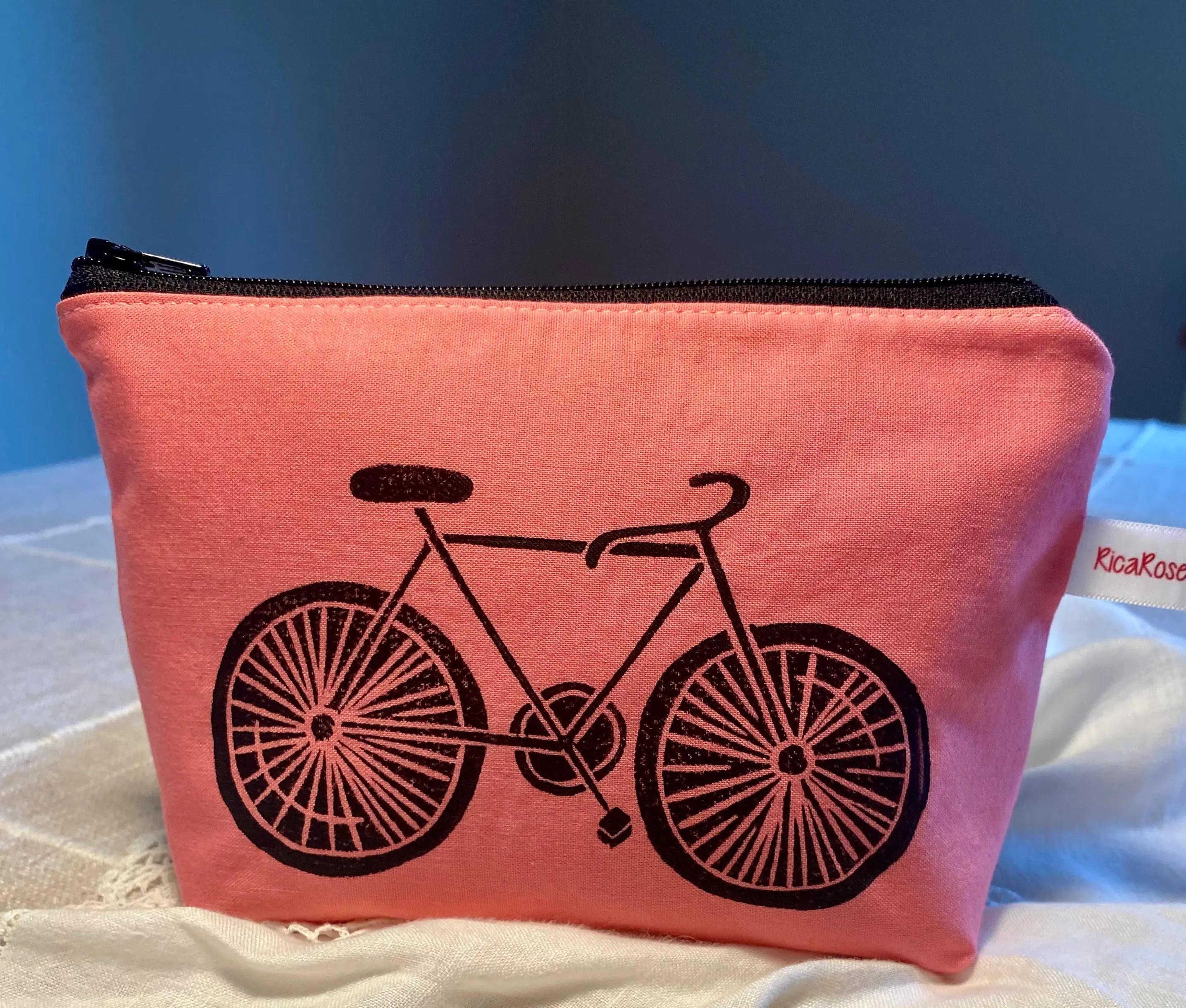 Bicycle Handmade Bag - Coral Rica Rose