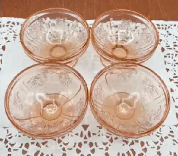 Vintage Sherbert Glasses Set of 4 Sea You