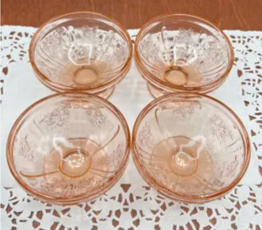Vintage Sherbert Glasses Set of 4