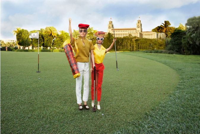 Barbie Print Breakers Golf  13x19 Framed