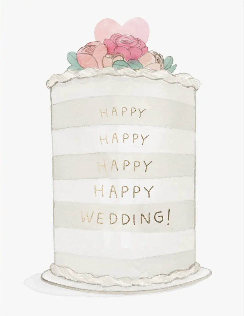 Frosted Wedding Greeting Card