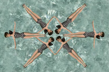 Barbie Print Beach Scootering  13x19 framed