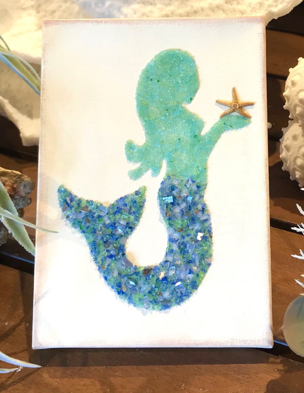 Mermaid 5x7 green blue