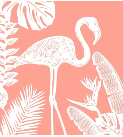 Tropical Flamingo 11x14 Lucy Hawk