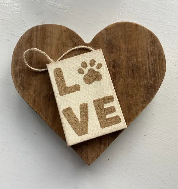 Love with paw print Tahlulas Treasures