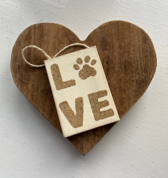 Love with paw print