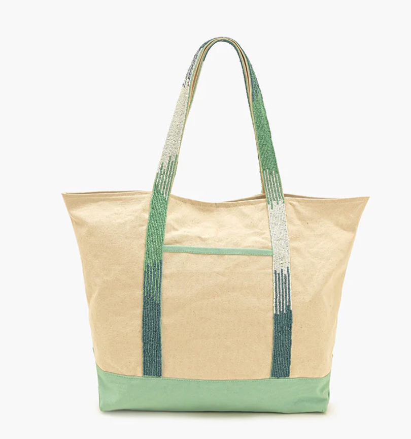 Sea Shell Beaded Boat Tote