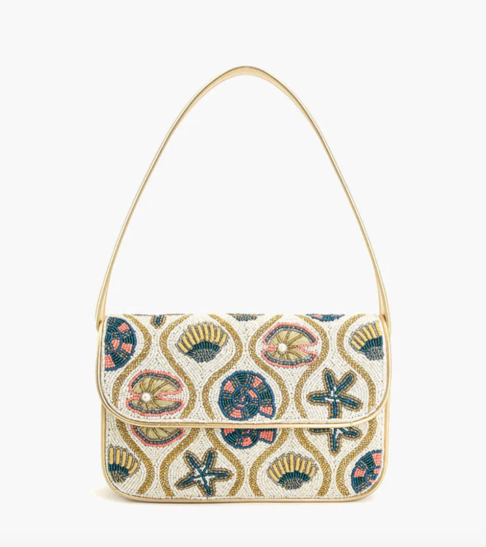 Sunlit Shore Embellished Shoulder Bag