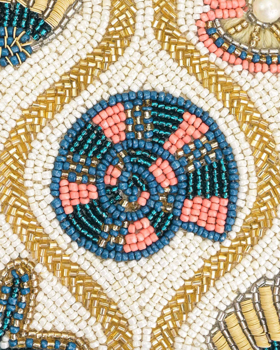 Sunlit Shore Embellished Shoulder Bag