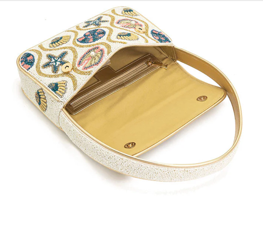 Sunlit Shore Embellished Shoulder Bag