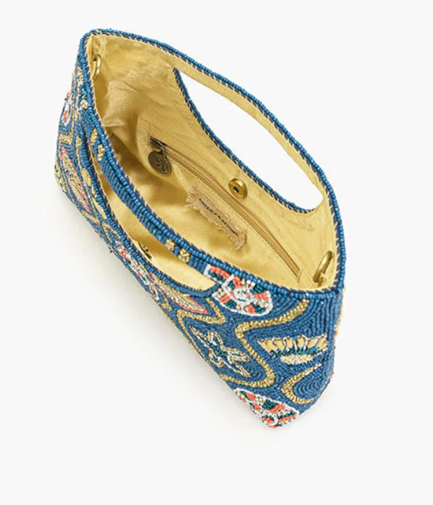 Midnight Shore Beaded Clutch Bag