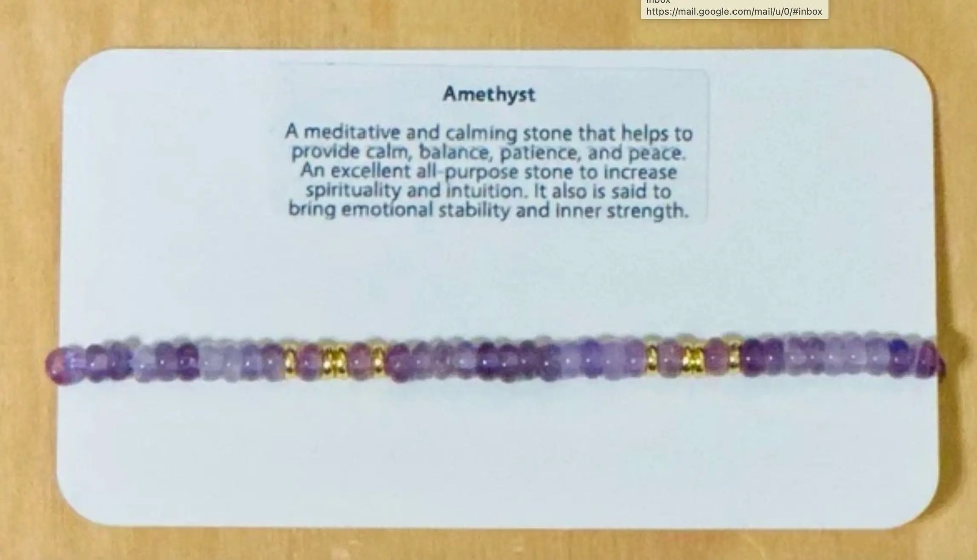 Amethyst Linea Beaded Stretch Bracelet Santore Jewelry