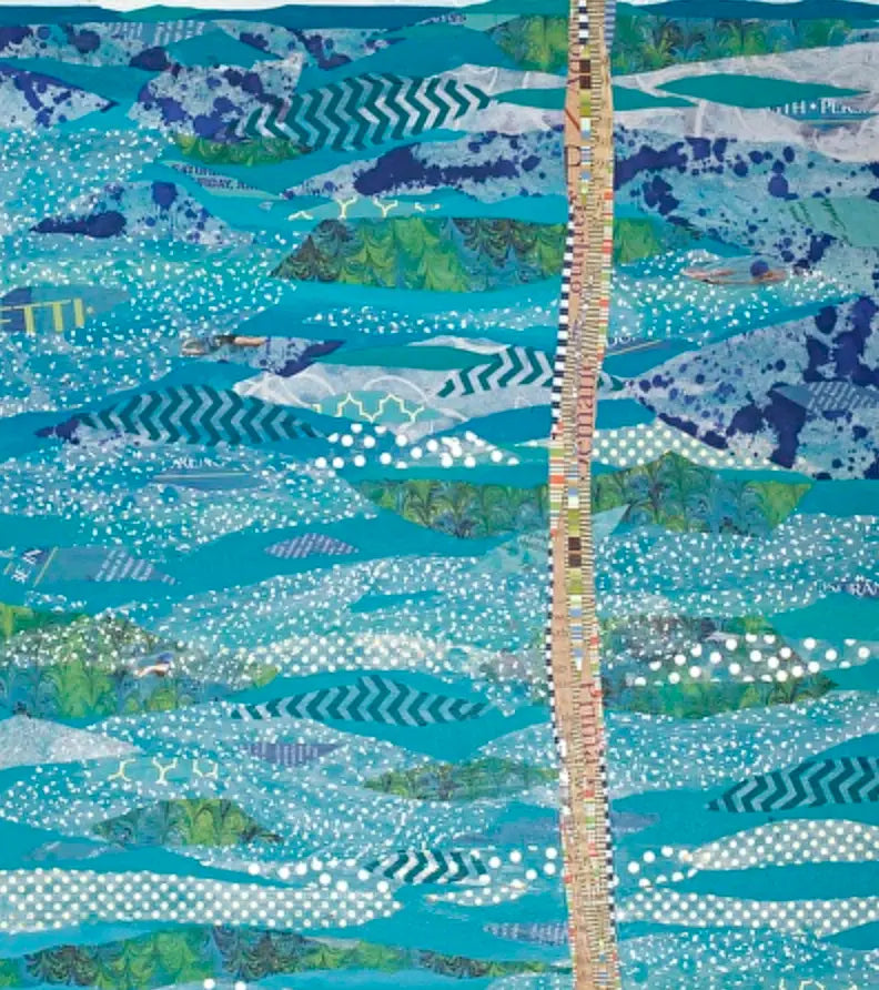 Tangled Up in Blue Jennifer Peck Framed 17x34 | Matted Unframed 16x20 Jennifer Peck