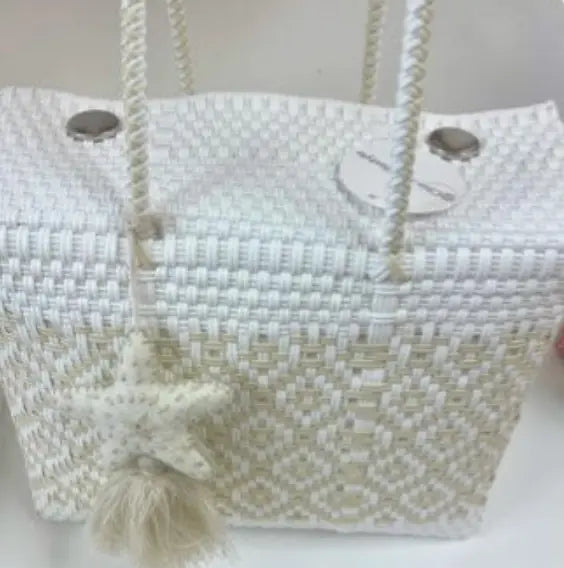 Artisan Box Bag White/Gold