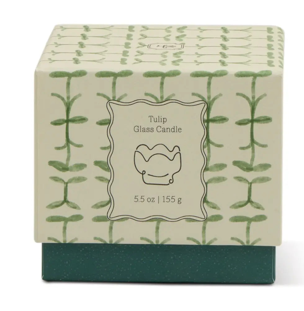 Tulip Glass Candle - Verbena & Lemongrass