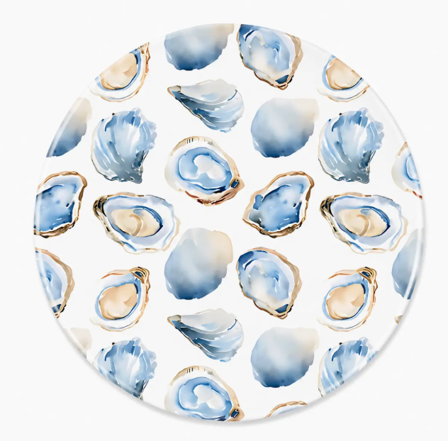 8" Oyster Shatterproof Plates (Set of 4)