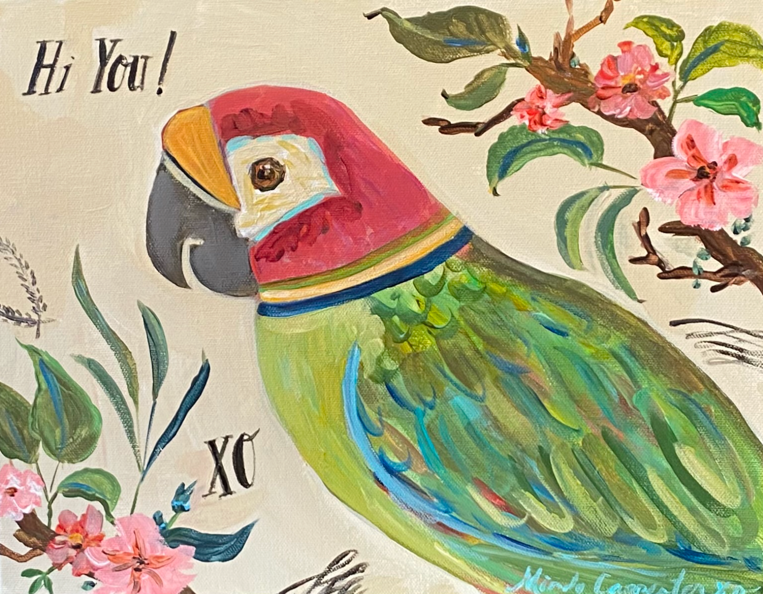 Parrot Hi You Card
