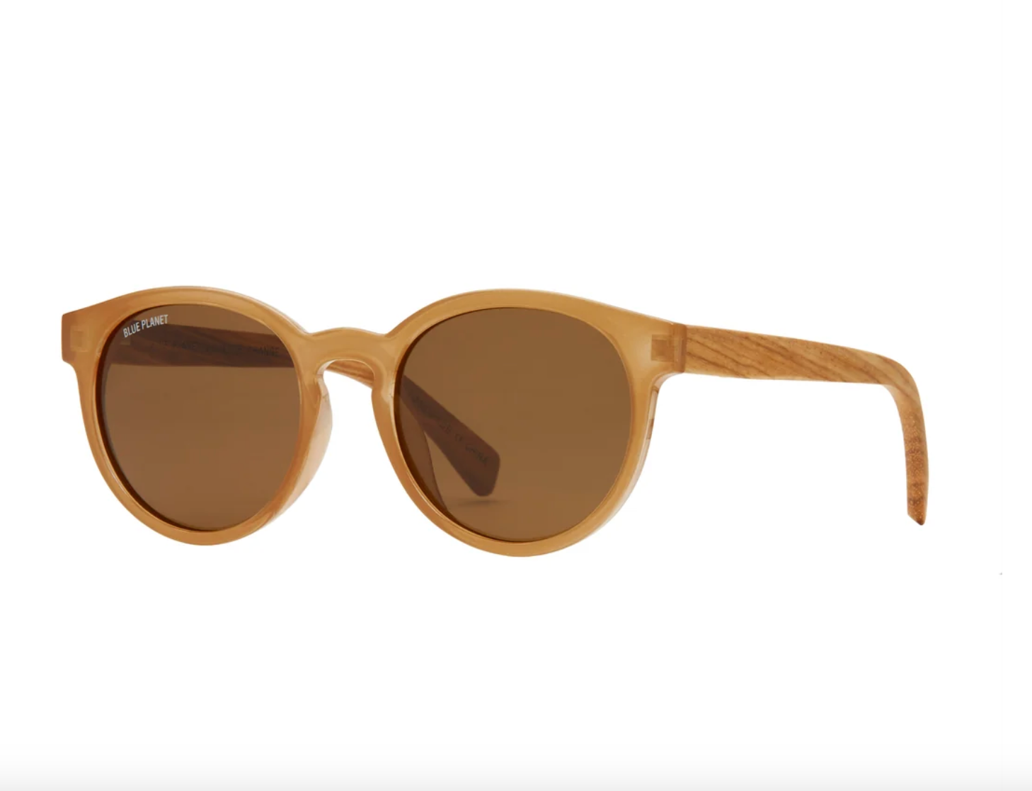 Reagan Mocha / Zebra Wood + Brown Polarized Lens Blue Planet Eco-Eyewear