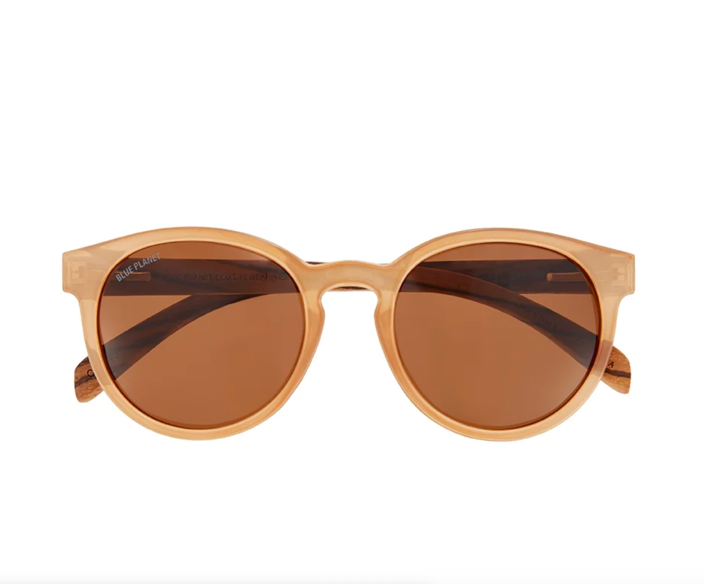 Reagan Mocha / Zebra Wood + Brown Polarized Lens Blue Planet Eco-Eyewear