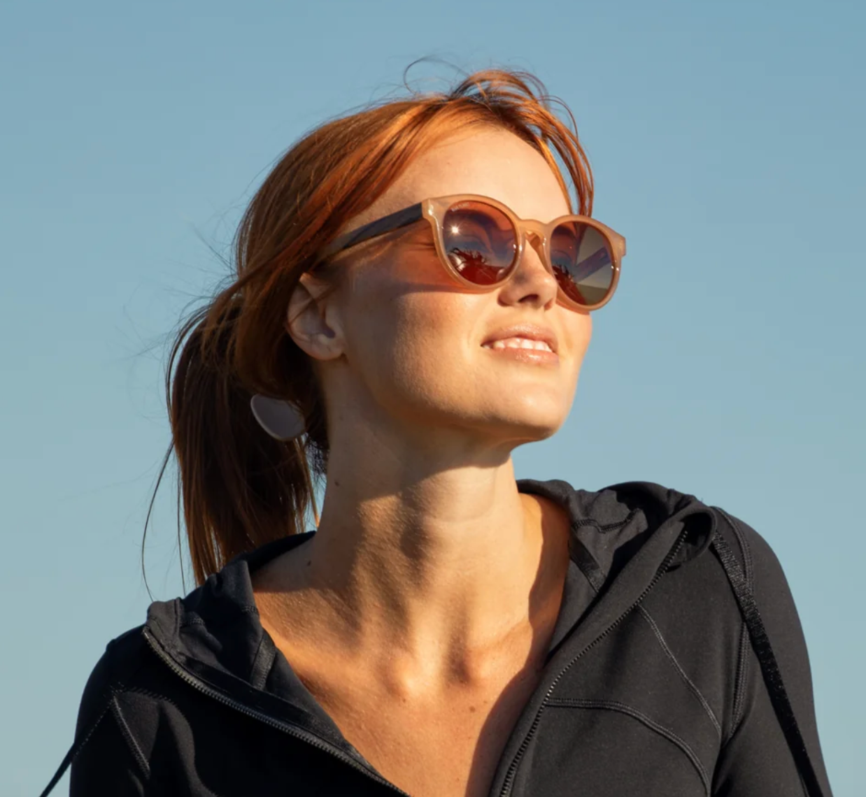 Reagan Mocha / Zebra Wood + Brown Polarized Lens Blue Planet Eco-Eyewear