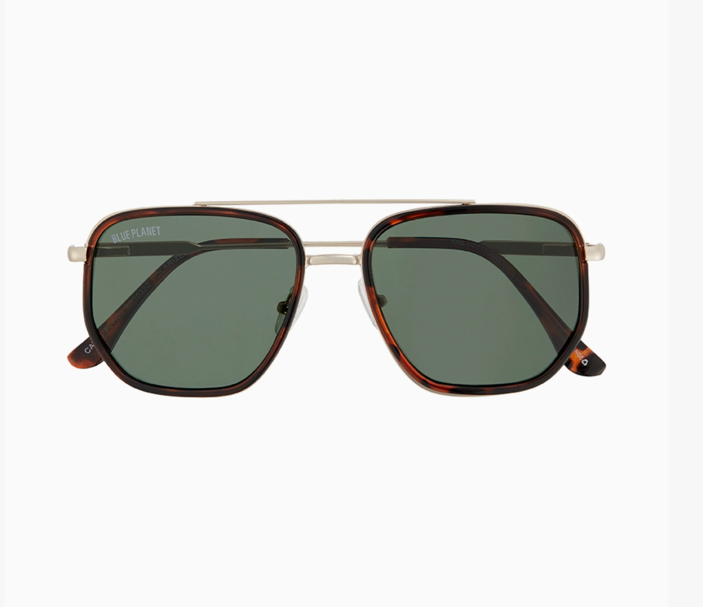 Flynn Brown Tor/ Matte Gold / Grey Green Polarized Blue Planet Eco-Eyewear