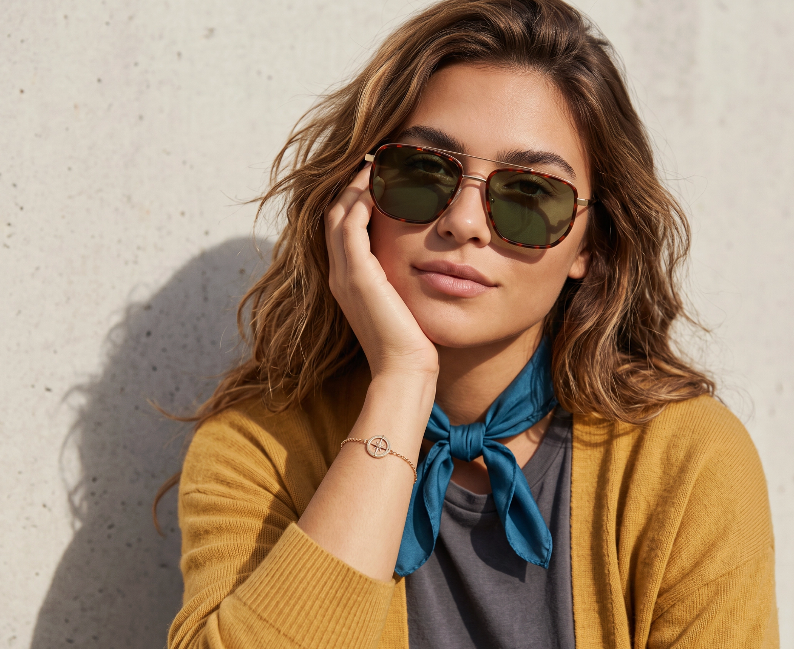 Flynn Brown Tor/ Matte Gold / Grey Green Polarized Blue Planet Eco-Eyewear